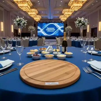 Аренда Поднос для сыра деревянный D 23 см в отеле Radisson Lazurnaya — ART SPACE