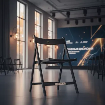 Аренда Стул складной пластиковый черный в Stella di Mosca — ART SPACE