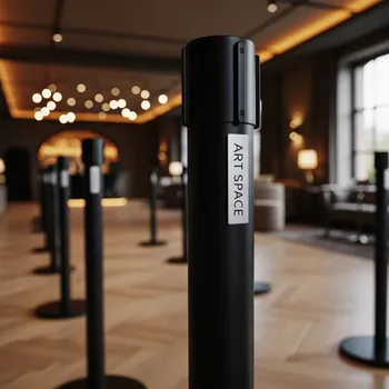 Аренда Столбики черные с вытяжной лентой в Mövenpick Hotel — ART SPACE
