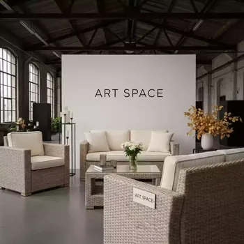 Аренда Комплект мебели плетеной AFM 310B бежевый в лофте «Студия 21» — ART SPACE