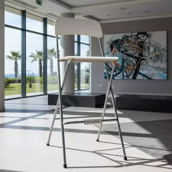 Аренда Стул барный складной Франклин белый с серыми ножками в Bridge Resort — ART SPACE