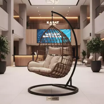 Аренда Кресло подвесное двухместное FRESCO GRANDE 2XL коричневое в Karat Resort — ART SPACE