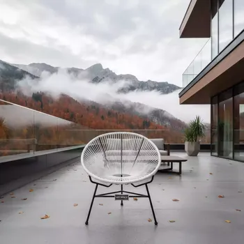 Аренда Кресло Acapulco белое с черным основанием в Rixos Krasnaya Polyana — ART SPACE