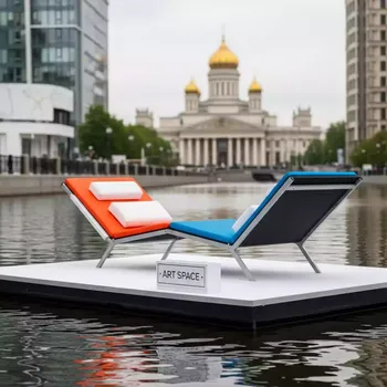 Аренда Шезлонг пластиковый плавающий Serendipity Chaise Floating S 130 в Зале органной и камерной музыки — ART SPACE