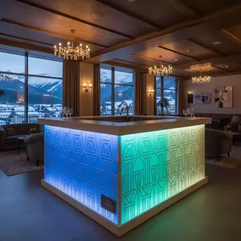 Аренда Стойка пластиковая барная светящаяся Cordiale Corner Art Deco Lighting в Гранд Отель Поляна — ART SPACE