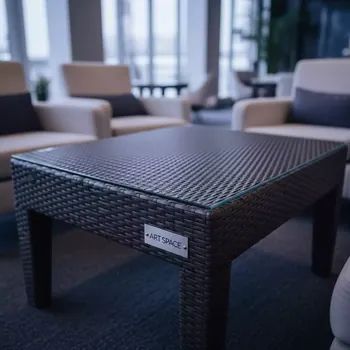 Аренда Столик журнальный плетеный пластиковый Miami Lounge Table в Bridge Resort — ART SPACE