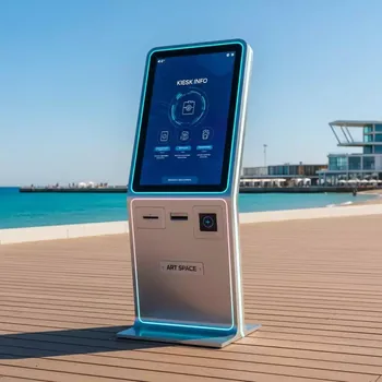 Аренда Киоск сенсорный Helper 43 с индукционной петлей и Kiosk Info на пляже «Мандарин» — ART SPACE