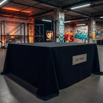 Аренда Скатерть прямоугольная чёрная 3,20х2,25 м в ОКЦ «Галактика» — ART SPACE