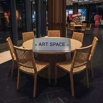 Аренда Мебельная группа Эспрессо 150 R плетеная соломенная в Sochi Marriott Krasnaya Polyana — ART SPACE