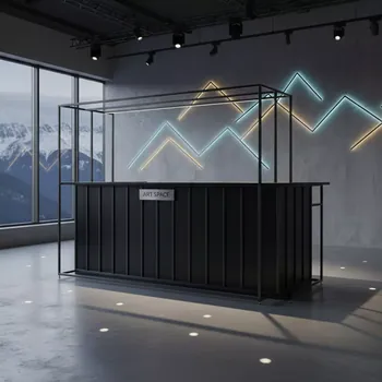 Аренда Стойка барная Frame черного цвета на курорте «Газпром» (Альпика) — ART SPACE