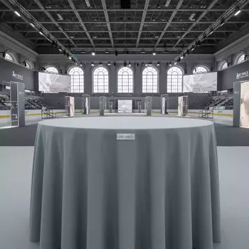 Аренда Скатерть круглая Pantone Cool Gray 2 U серая в ледовом дворце «Большой» — ART SPACE
