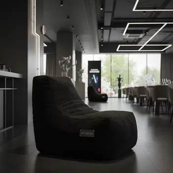 Аренда Кресло бескаркасное Velvet черный в ресторане «Brunello» — ART SPACE