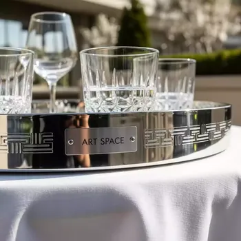 Аренда Поднос металлический диаметр 400 мм в Rodina Grand Hotel & SPA — ART SPACE