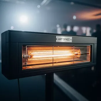 Аренда Обогреватель Heliosa 99.3 стекло Bluetooth пульт 4000 Вт в Panorama by Mercure — ART SPACE