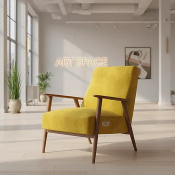 Аренда Чехол E01 для стула Eames велюр желтый в Gamma Sirius — ART SPACE