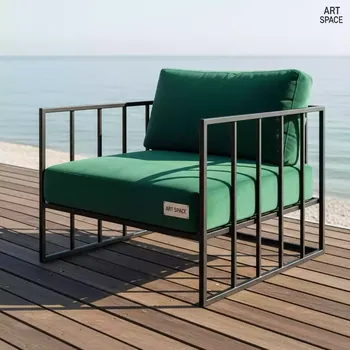 Аренда Кресло Cube зелено черное в пляжном клубе Del Mar — ART SPACE