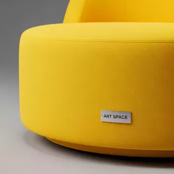Аренда Пуф Shape круглый желтый в Alpha Sirius — ART SPACE