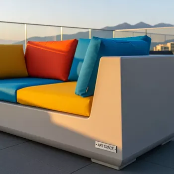 Аренда Диван пластиковый Sunset с подушками в Sochi Marriott Krasnaya Polyana — ART SPACE