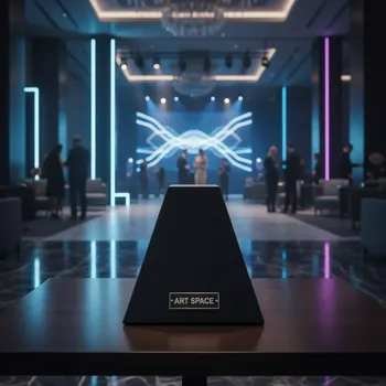 Аренда Подставка Трапеция черная H 155 мм в Cosmos Sochi Hotel — ART SPACE