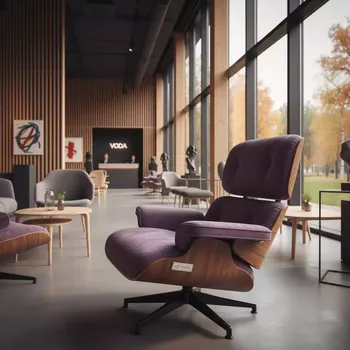 Аренда Чехол E03 для стула Eames фиолетовый в ресторане «Voda» — ART SPACE