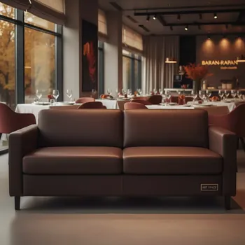 Аренда Диван Стэйт Гросс экокожа Senator Coffee col. 8 в ресторане «Баран-Рапан» — ART SPACE