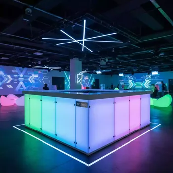 Аренда Стойка барная Jumbo Corner Lighting светящаяся пластик в Gamma Sirius — ART SPACE