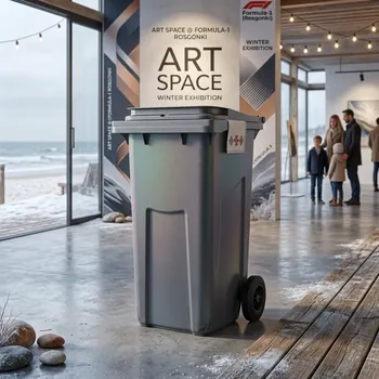 Аренда серого мусорного бака 120 л Сочи | ART SPACE