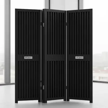 Аренда Ширма деревянная черная 150х160 см в Mantera Supreme — ART SPACE