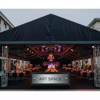 Аренда Шатер двускатный из ферм 8х6 м черный в Mercure Сочи Центр — ART SPACE
