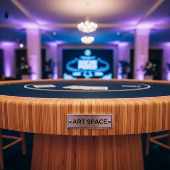 Аренда Стол круглый из искусственного ротанга D60 BAMBOO в Grand Karat Sochi — ART SPACE