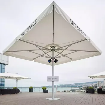 Аренда Зонт профессиональный четырёхкупольный Galaxia Quattro Starwhite 6х6 м в City Park Hotel Sochi — ART SPACE