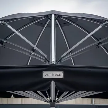 Аренда Зонт профессиональный двухкупольный Alu Double Dark 3х6 м с воланом в Courtyard by Marriott Sochi — ART SPACE
