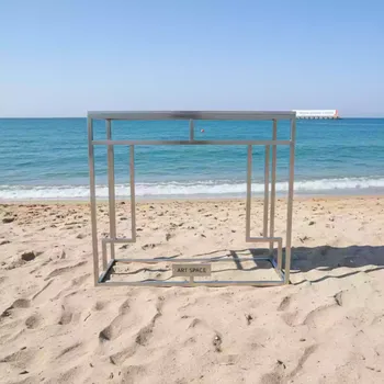 Аренда Консольный столик Бруклин 120х40 серебро на пляже «Маяк» — ART SPACE