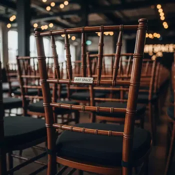 Аренда Стулья Chiavari коричневые с черной подушкой в Pullman Sochi Centre — ART SPACE