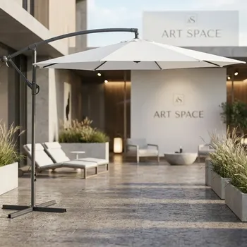 Аренда белого уличного зонта в Сочи ART SPACE