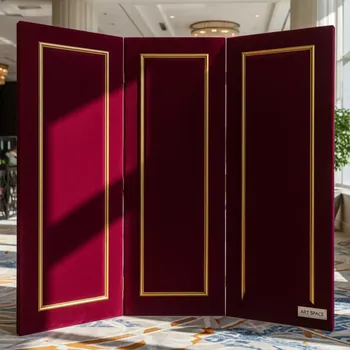 Аренда Ширма Fold Deep Red бордовая в Green Flow Hotel — ART SPACE