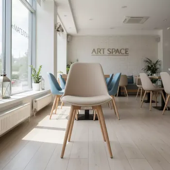 Аренда Стул Eames бежевый в ресторане «Магеллан» — ART SPACE