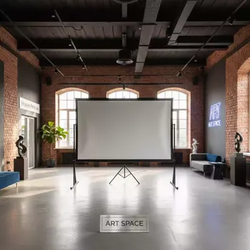 Аренда Проекционный экран Lumien Eco Picture 220х220 Matte White в лофте «Студия 21» — ART SPACE