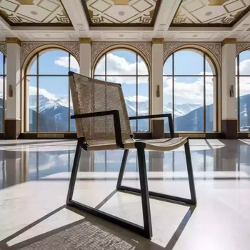 Аренда Кресло Паул черный каркас бежевая сетка в Radisson Hotel Rosa Khutor — ART SPACE