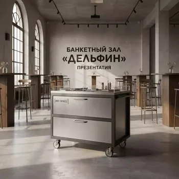 Аренда Тумба выкатная на 2 ящика выдвижной пластиковый пенал в банкетном зале «Дельфин» — ART SPACE