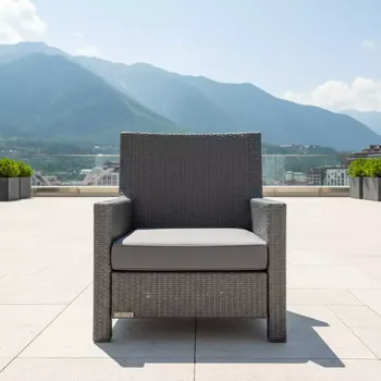 Аренда Кресло из искусственного ротанга YH C1515W graphite в Sochi Marriott Krasnaya Polyana — ART SPACE