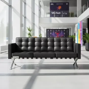 Аренда Диван Барселона черный трехместный в Sport Inn Hotel & Wellness — ART SPACE