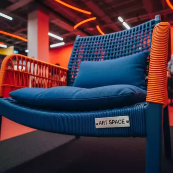Аренда Кресло плетеное с подушкой Wilson в Red Arena — ART SPACE