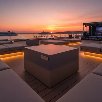 Аренда Столик пластиковый кофейный Portofino Lounge на теплоходе «Дагомыс» — ART SPACE