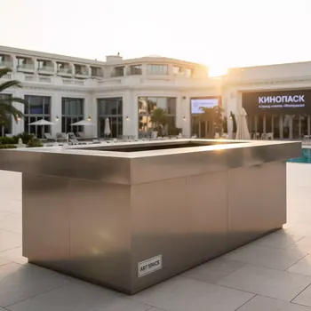 Аренда Столешница для барной стойки Jumbo Corner Desk сталь в гранд-отеле «Жемчужина» — ART SPACE
