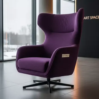 Аренда Кресло поворотное Bella фиолетовый велюр в Mantera Supreme — ART SPACE