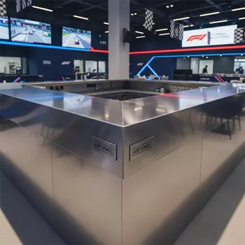 Аренда Столешница стальная на верх барной стойки Jumbo Corner Top в ресторане «La Terrazza» — ART SPACE