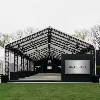 Аренда Шатер тоннельный из ферм 12х10 черный на вилле «Анна» — ART SPACE