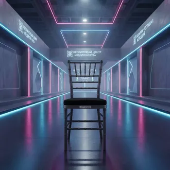 Аренда Стулья Chiavari smoke с черной подушкой в Керлинговом центре «Ледяной куб» — ART SPACE