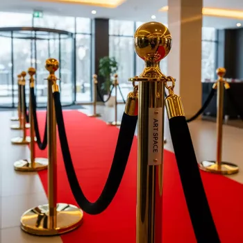 Аренда Канат черный для золотых столбиков Красная дорожка в Cosmos Sochi Hotel — ART SPACE